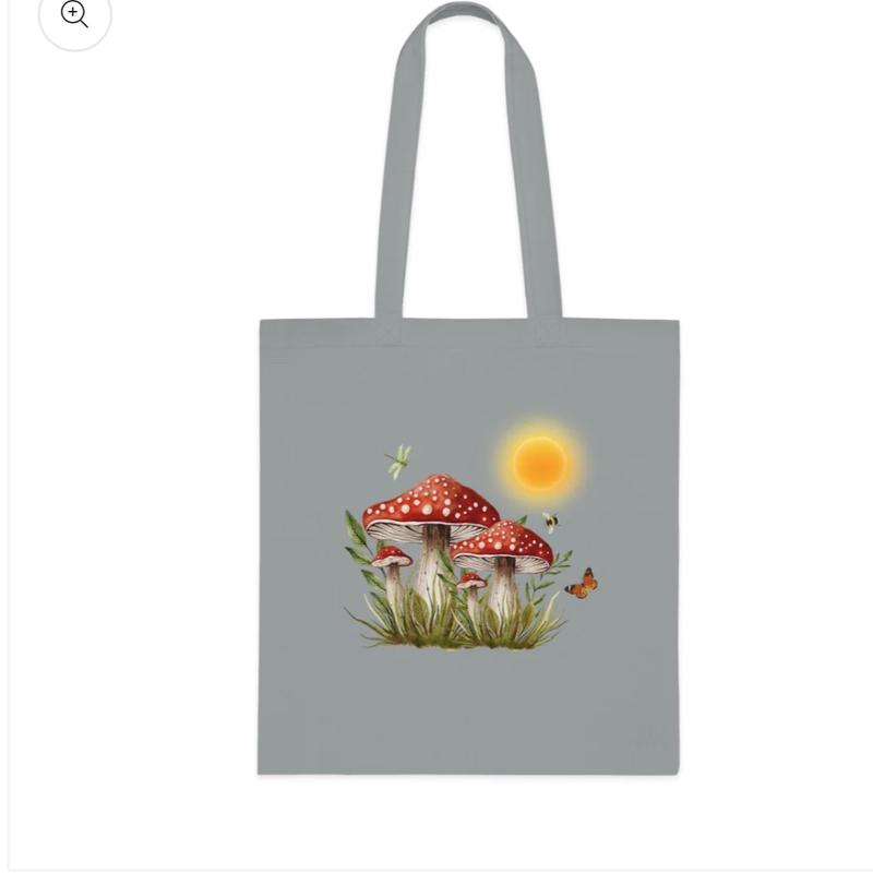 Mushroom Sun Tote Bag for Women - Perfect for School, Work, Shopping, and Travel 0