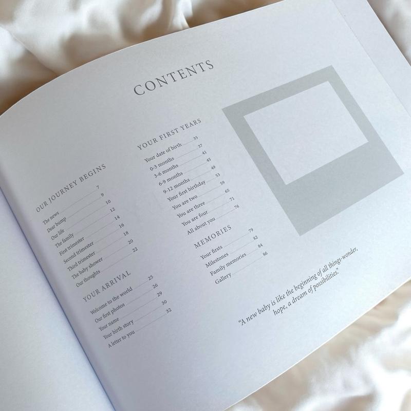 My Baby Book with luxury gift box, Limited Edition Glacier Special Edition, baby memory book, keepsake, baby gift, baby journal, newborn gift, baby shower gift memory book, baby book, Mina Mae, scrapbook 1