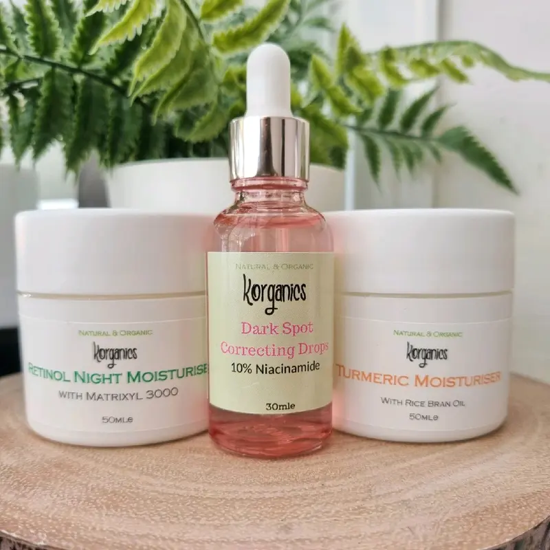 [Korganics] Day and Night hyperpigmentation bundle Sensitive Skin Pigmentation Moisturizer Mask Skin Repair Hydrate Skincare Hydrating Moisture Moisturizing Niacinamide Lavender Retinol Turmeric Evening Comfort Acne care 4