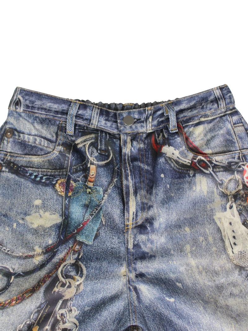 Product Introduction of Leosoxs Women Denim Pants Spring Casual Leather 3D Printed Wide Leg Pants Streetwear Lady Loose Straight-Leg Jeans Trousers 11