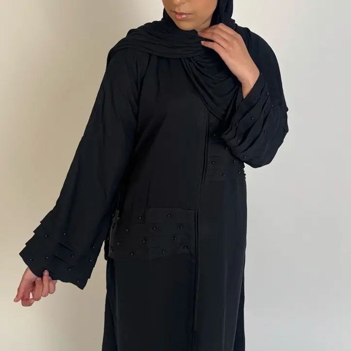 Black Pearl Casual Closed Abaya 4