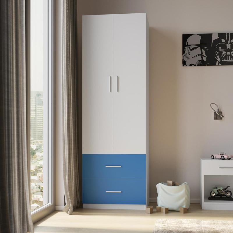 White Door Kids Remix 2-Door 2-Drawer Wardrobe 4