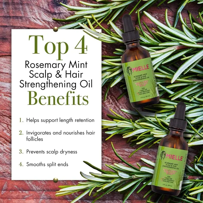 Mielle Organics Rosemary Mint Scalp & Hair Strengthening Growth Hair Oil 59ml 4