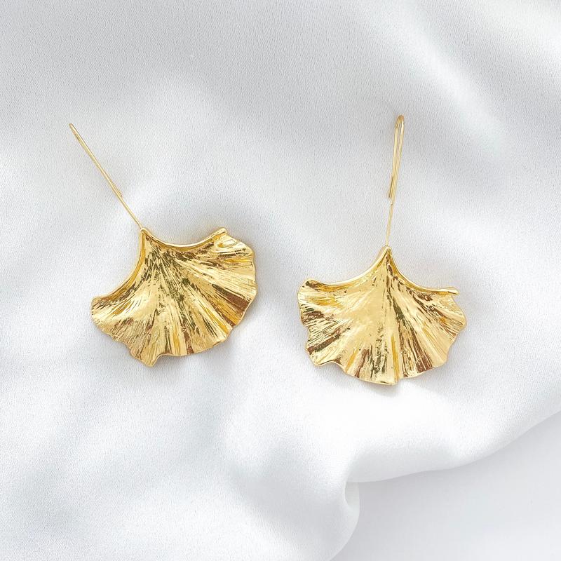 Drop Fan Gold Leaf Earrings earings 5