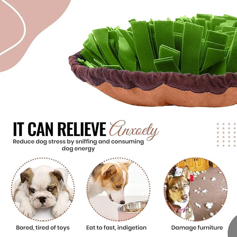 Snuffle Mat for Dogs & Puppies - Washable Training Puzzle Toy for Large & Small Dogs - Game for Boredom & Feeding Mat for Dogs Brain Stimulation & Stress Relief - Pet Foraging Mat for Smell Training 7