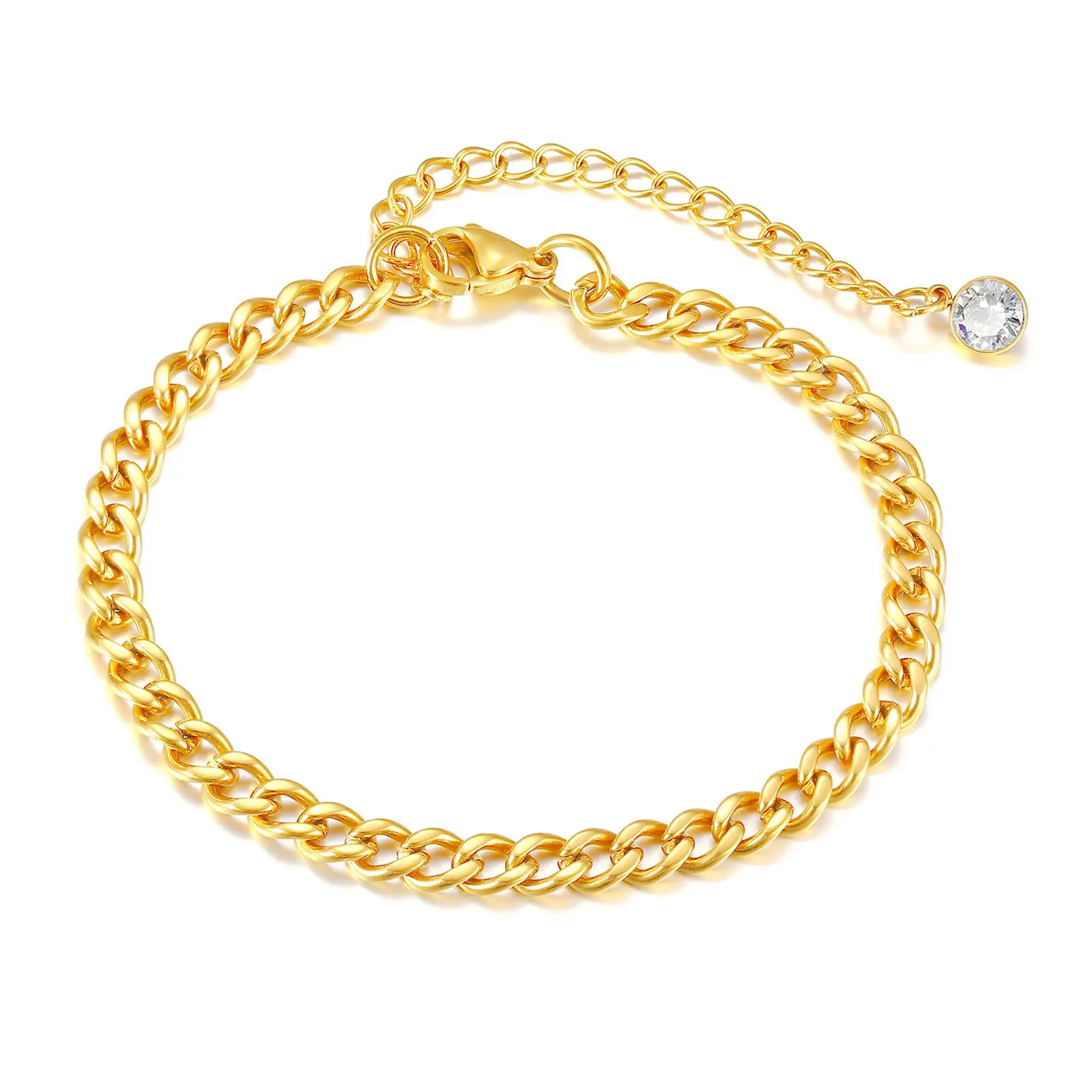 REGAL GEOMETRIX: THE GILDED ZIRCONIA 18CT GOLD PLATED BRACELET