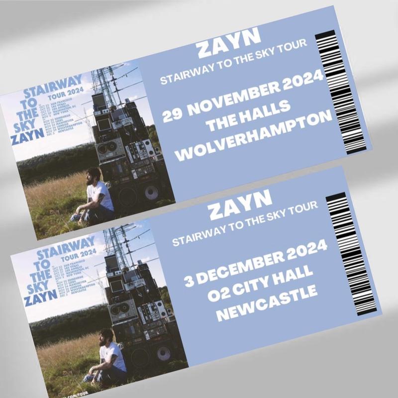 Zayn tour inspired souvenir tickets 3