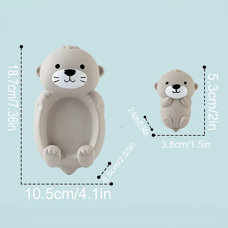 Good Oasis  Floating Otter Toy Collection: 1 Mama Otter Plus 3 Cubs, Soft Squeezable Toys for Bath Time Stacking and Parent - Child Water Fun in the Tub 4