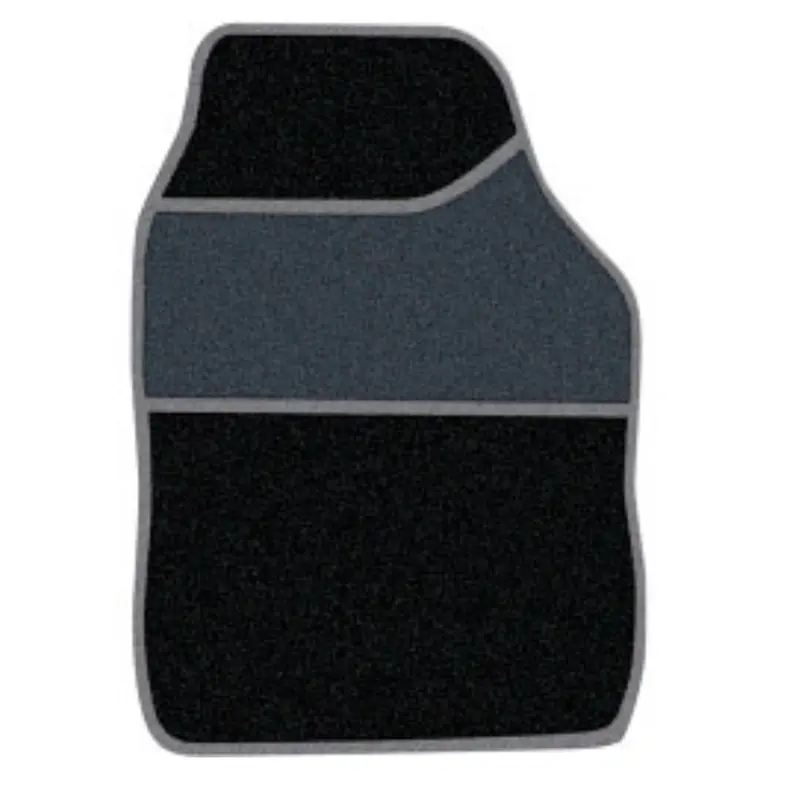 4PCS HEAVY DUTY UNIVERSAL BLACK CARPET & RUBBER MAT SET NON SLIP MATS 7