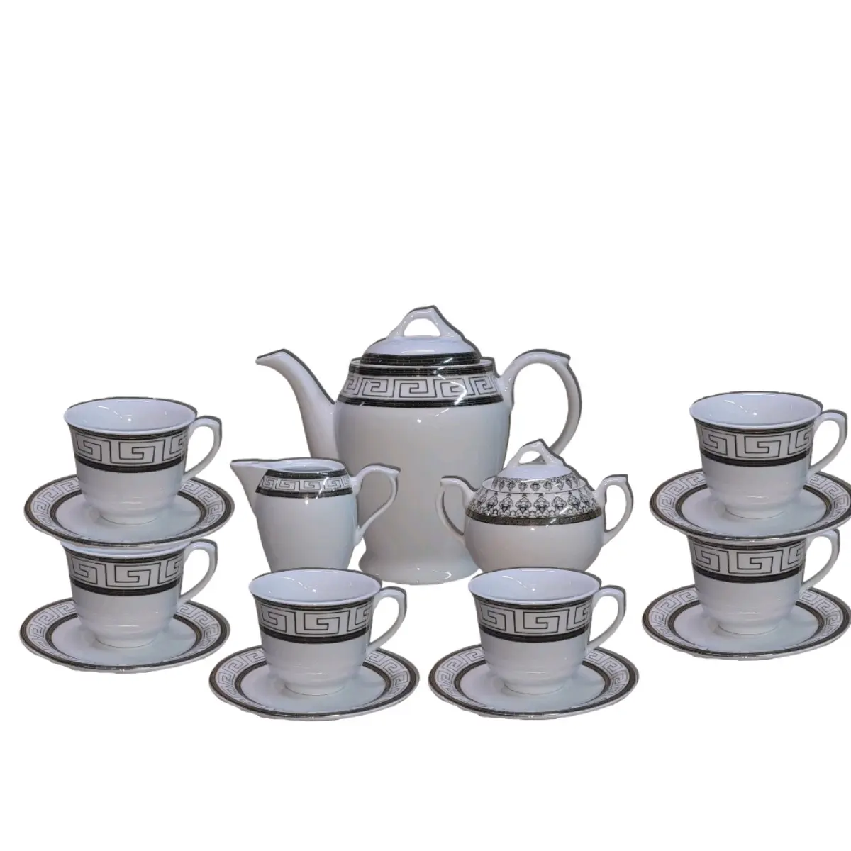 New 15 Piece Porcelain Tea Coffee Set Service of 6 - Saya Design