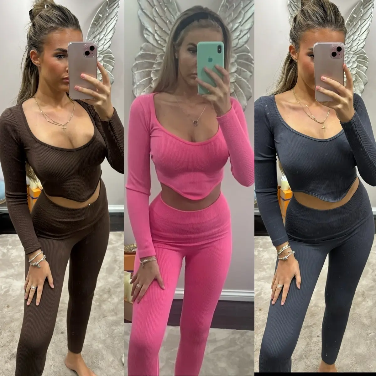 Corset ribbed set