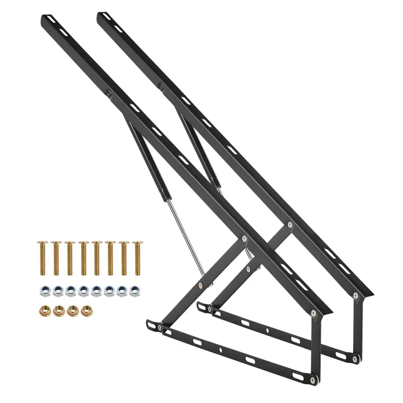 VEVOR Bed Lift, 59x71 in Compatible Bed Size 154 lbs Load Bearing, DIY Wall Bed Mechanical Hardware Kit Vertical Deluxe, Pneumatic Lever Heavy Duty Bed Support, Folding Wall Bed for Guestroom 8