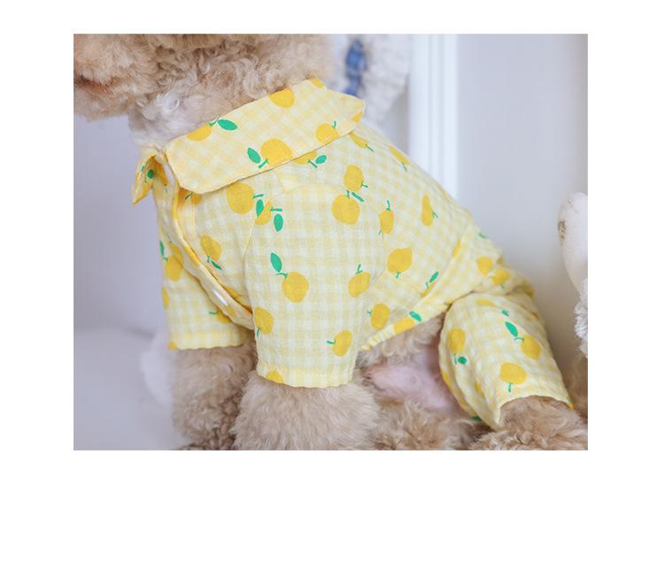 Product Introduction of Spring and summer breathable cotton pet four-legged loungewear dog cat clothes wholesale kitten puppy teddy than bear clothing 2
