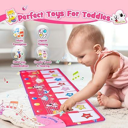 Special Musical Toys for Girls - Piano Dance Mat with 8 Animal Sounds - Educational Toddler Baby Toys - Christmas Xmas Gifts for Kids 5