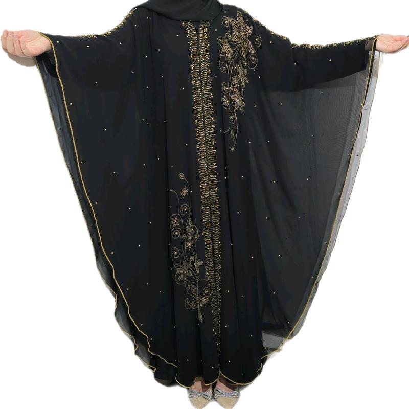 Royal Abaya - Cape Style - Black & Gold - 3 Piece Set 8