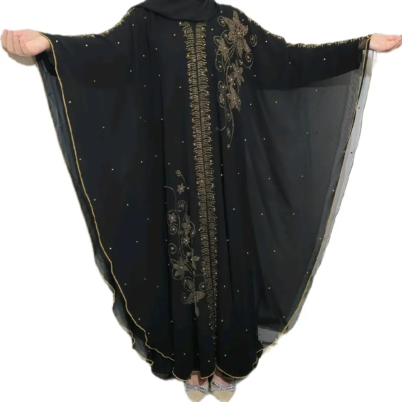 Royal Abaya - Cape Style - Black & Gold - 3 Piece Set 7
