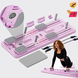 Agilithor 8-in-1 Foldable Pilates Reformer Board for Home Use - Multifunctional Ab and Exercise Board with Timer, Ideal Pilates Equipment for Full-Body Workouts abdominal  wheel abdominal  muscle toning device pilates  machine