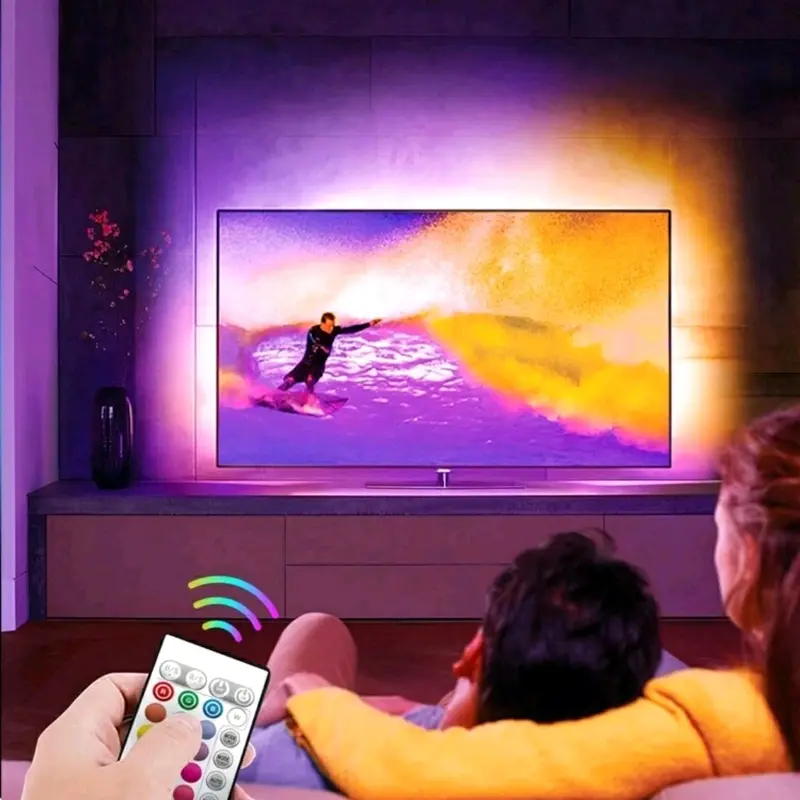 1PC TV Light Strip, Music Sync LED TV Backlight, led strip lights, LED TV Light With BT Function - RGB Color Changing Light Strip For Home Theater Arsenal led  Indoor and outdoor lighting strips smart rope 2
