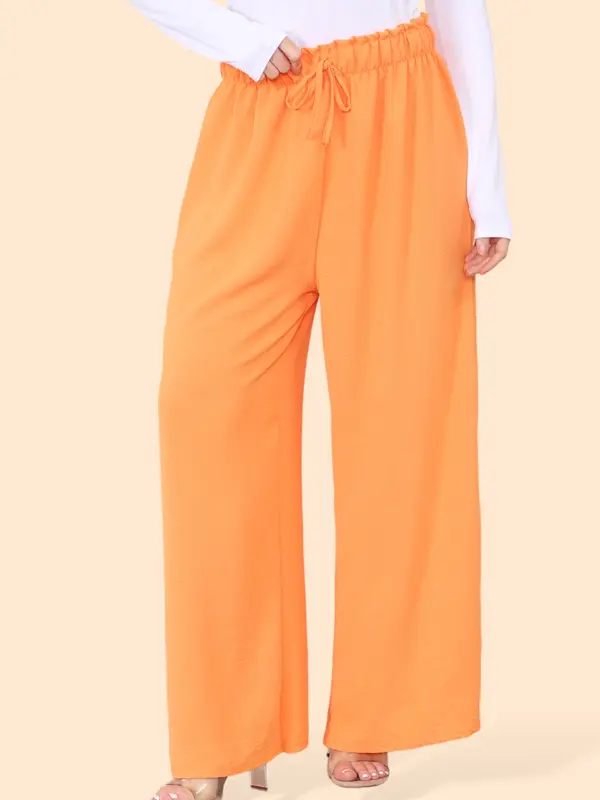 [Silu Boutique] Lightweight Wide Legged Palazzo Trousers, Fits up to UK20, Spring Casual Trousers, Daily Trousers, Summer and Spring Wear 3