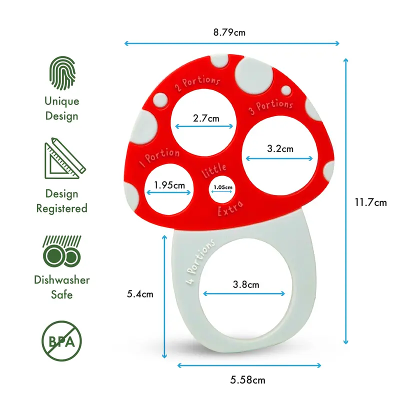 Pasta Measuring Tool - Spaghetti Measuring Tool - Portion Control - Serving Size Measurer - Quirky Mushroom Design - Fun and Unusual Kitchen Gadgets & Accessories - Home Cooking Essentials  Lightweight Utensils Shaped 2
