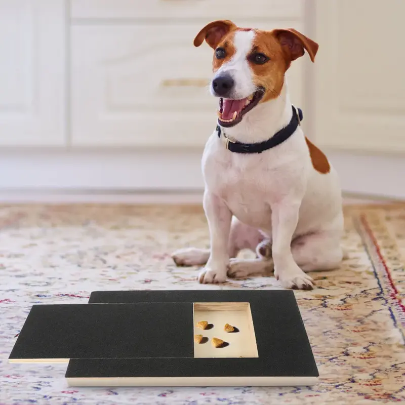 Non-Slip Pet Scratch Board with Food Storage Box for Dogs - Dog Scratch Pad for Nails 0