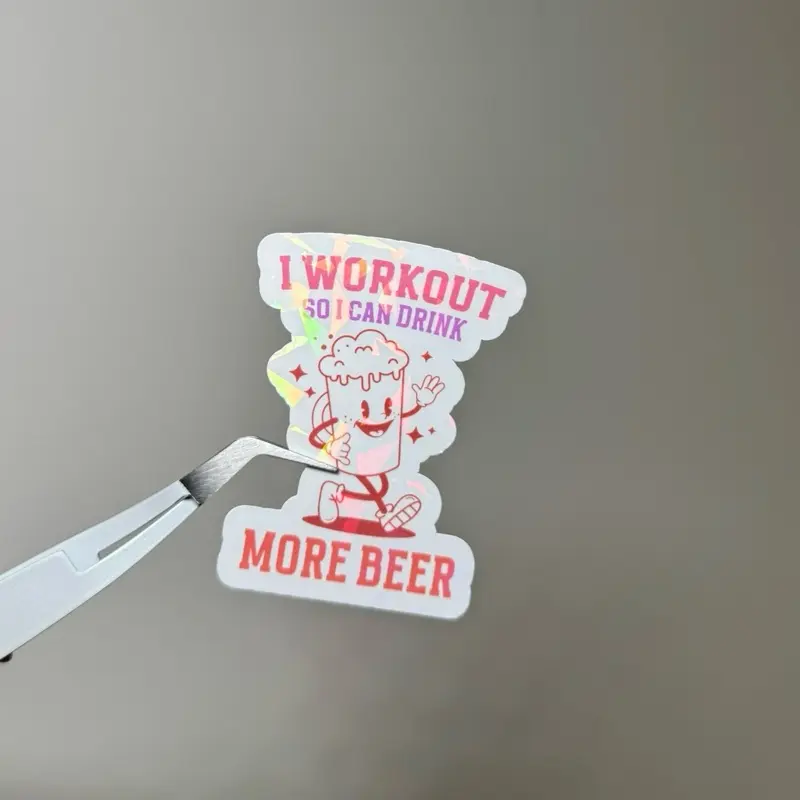 I Workout So I Can Drink More Beer Sparkle Sticker