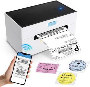 New Bluetooth Thermal Label Printer for Shipping Packages, Compatible with Android & iPhone 4x6 Size for Royal Mail, GLS Yodel Evri