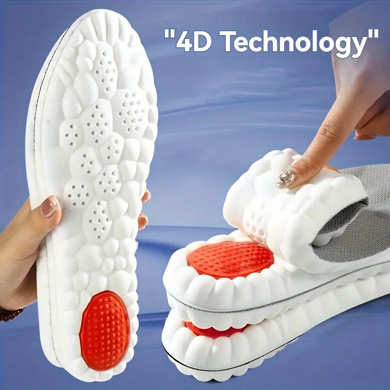 Sports Shock Absorption Insole for Men, Long Standing Without Fatigue, Arch Support, Shit Feeling, Women's Sweat Absorbing and Anti-Odor Running Shoe Insole