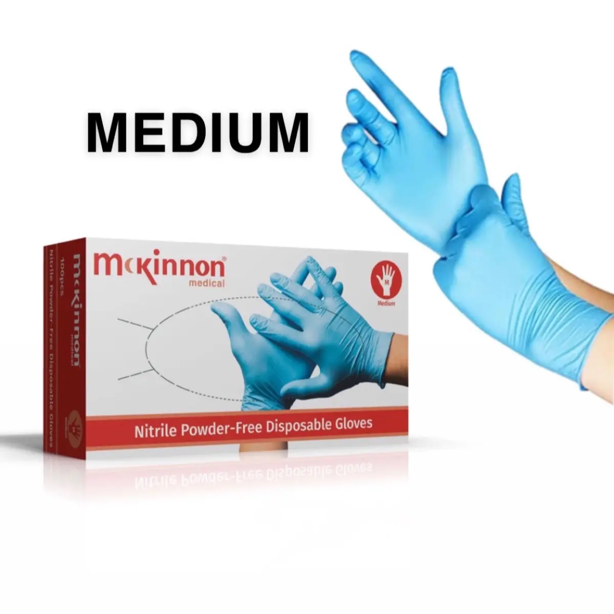 OUT OF DATE (08/2023) - Blue Nitrile Disposable Gloves