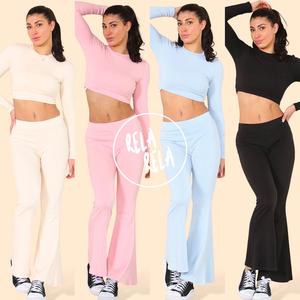 Rela Rela Long Sleeve Top & Flared Trouser Co-Ord UK 6-16 Casual Chic Womenswear