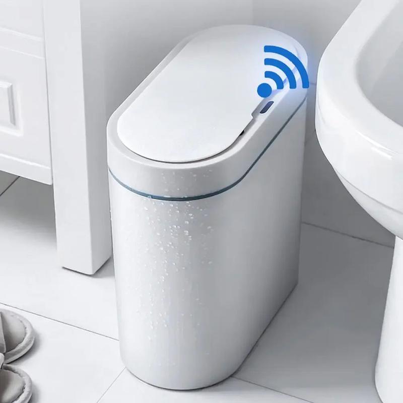 7L Trash Can Smart Sensor Trash Can Automatic Household Electronic Kitchen Trash Bin Toilet Waterproof Narrow Seam Sensor Bin 0