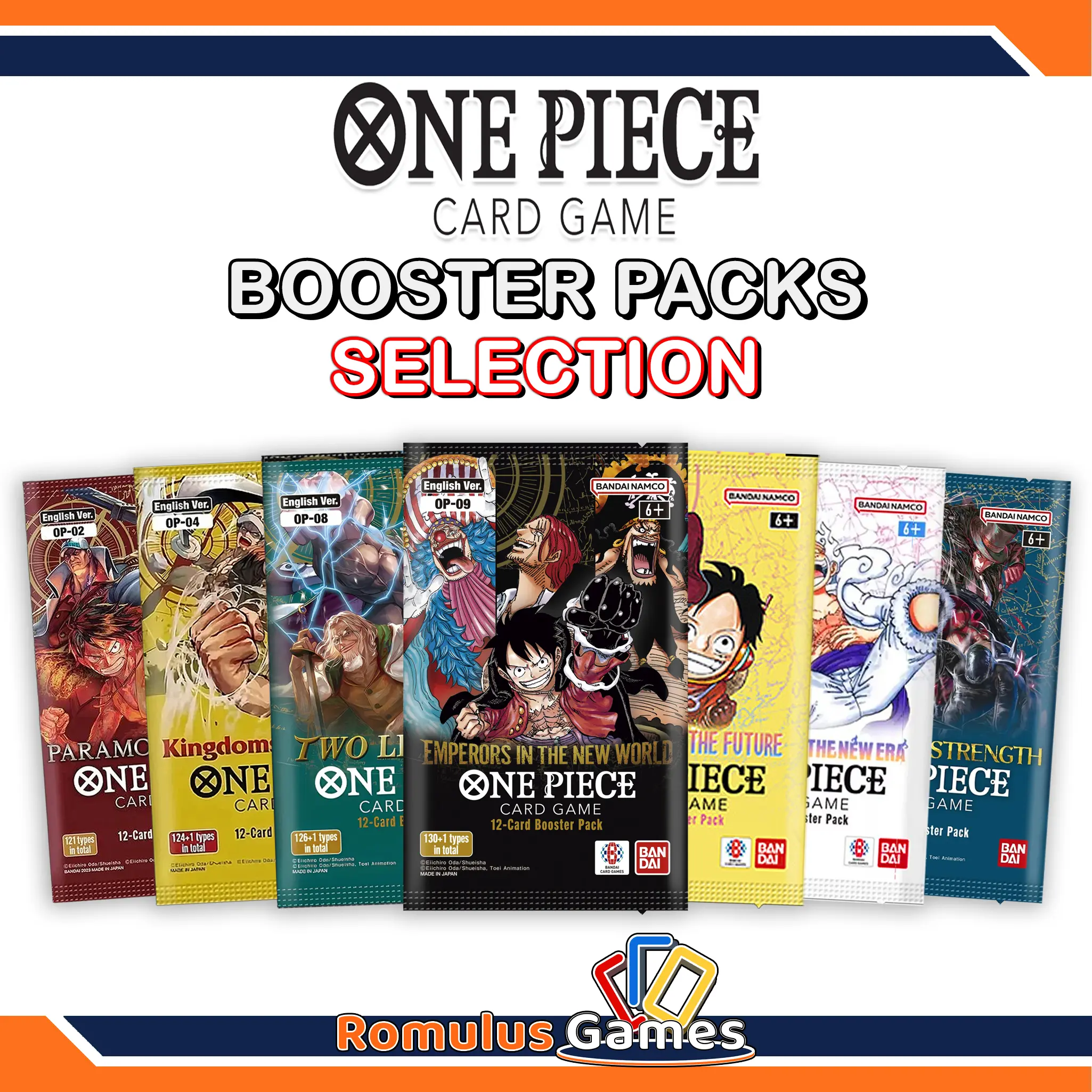 One Piece CG: English Booster Packs **MEGA SELECTION** 1 PACK - Trading Cards