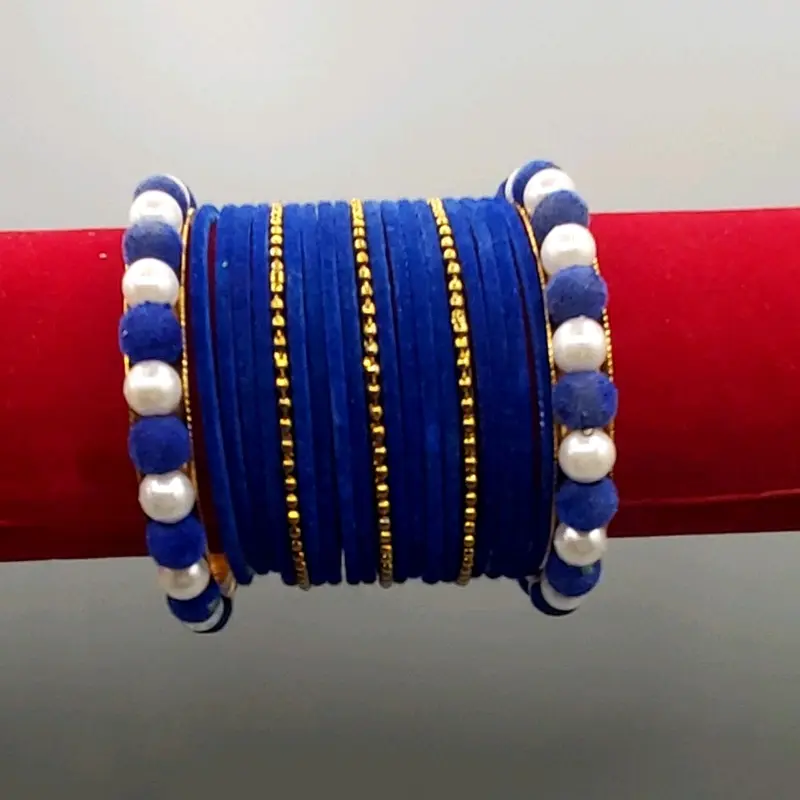 Velvet Bangles Set for Women - Perfect for Any Occasion mehndi jewellery desi bangle couple jewelry 5