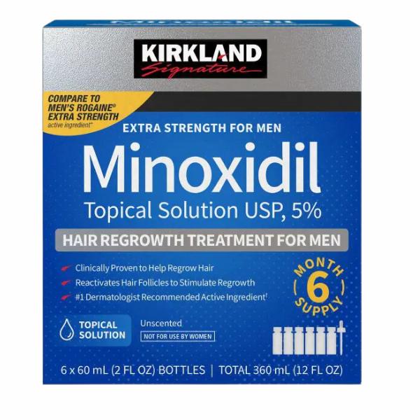 Kirkland Minoxidil 5% for Men - Extra Strength Hair Growth Solution Hair Care Comfort Comfort 1