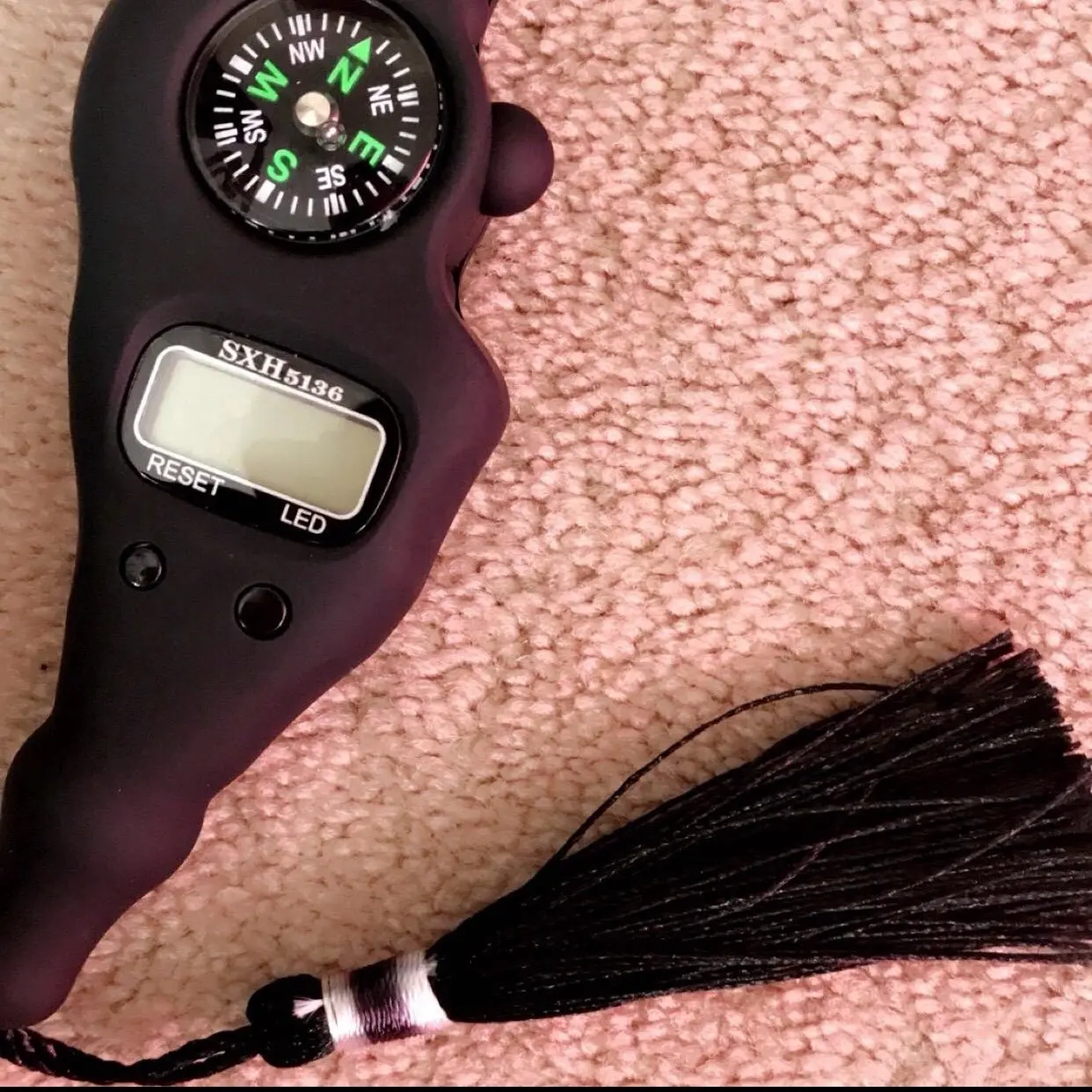 Black Tasbeeh counter with compass with tassel in presentable box Ramadan Eid umrah gift muslim
