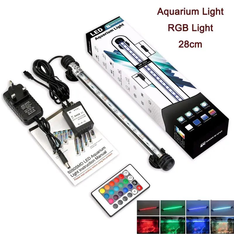 Fish Tank Light 28 CM LED Aquarium LightBlue LED Light Bar Stick Fish Tank 0