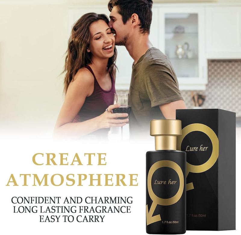 Lure Her Perfume for Men, 50ml Golden Lure Pheromone Men Perfume, Pheroman Cologne for Men, Make You More Attractive 1