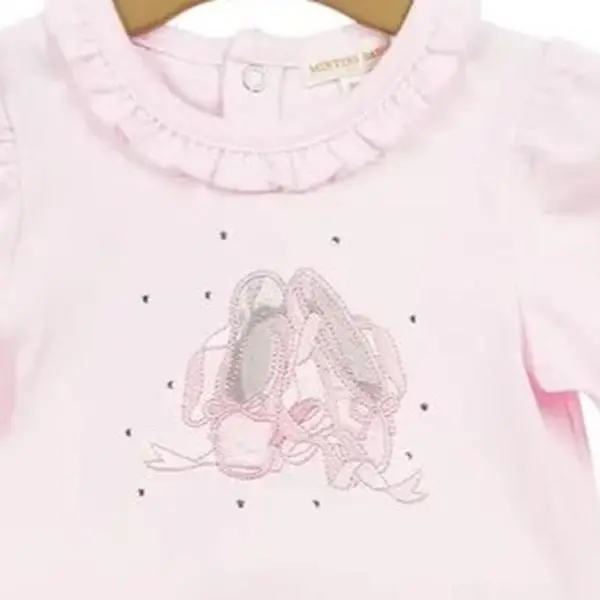 Mintini Baby girl all in One ballet Shoe design