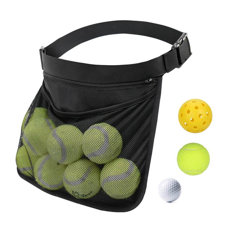 Product Introduction of Mesh Pickleball Waist Band Pouch – Adjustable Belt with Zipper Pocket for Convenient Ball Storage 11