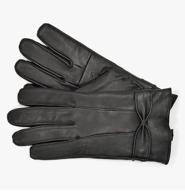 Ladies Leather Tom Franks Gloves  – Black Leather Gloves, Warm Winter Gloves, Elegant, Great Quality, S/M & M/L 1