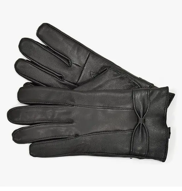 Ladies Leather Tom Franks Gloves  – Black Leather Gloves, Warm Winter Gloves, Elegant, Great Quality, S/M & M/L 1