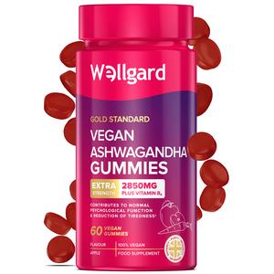 Wellgard Vegan Ashwagandha Gummies, Ashwagandha Supplement, Ashwagandha Calm High Cortisol Supplements, Stocking Fillers, Vitamin Gummies, Vitamins Women, Gummies Women