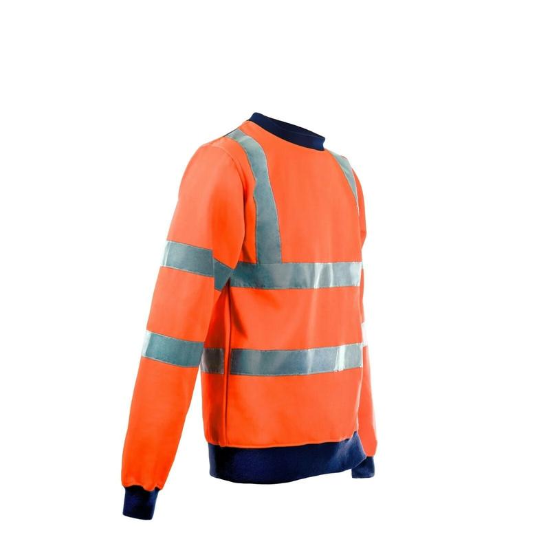 Step Ahead High Visibility Crew Neck Sweatshirt Work Safety Jumper 0
