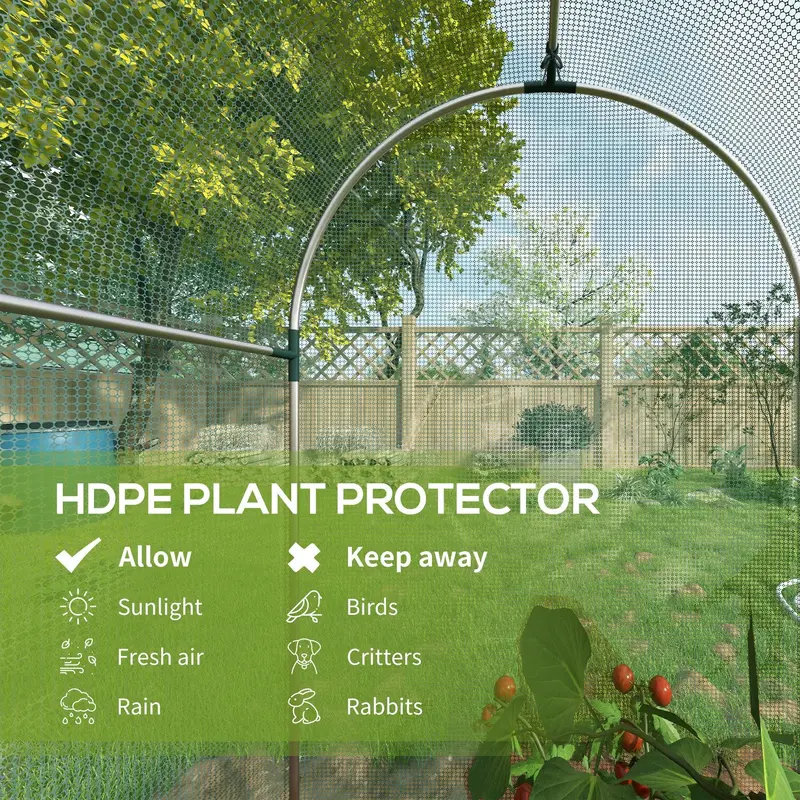 120 x 120cm Mini Polytunnel Greenhouse for Plants and Vegetables by Outsunny 3