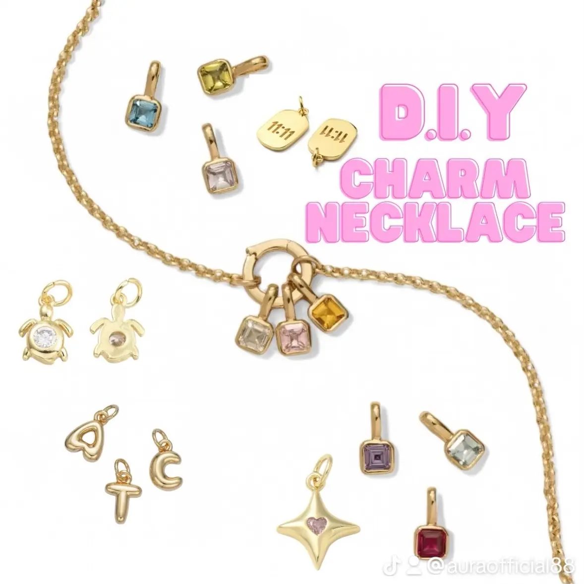DIY Charm Necklace!- Aura Studio - Gold