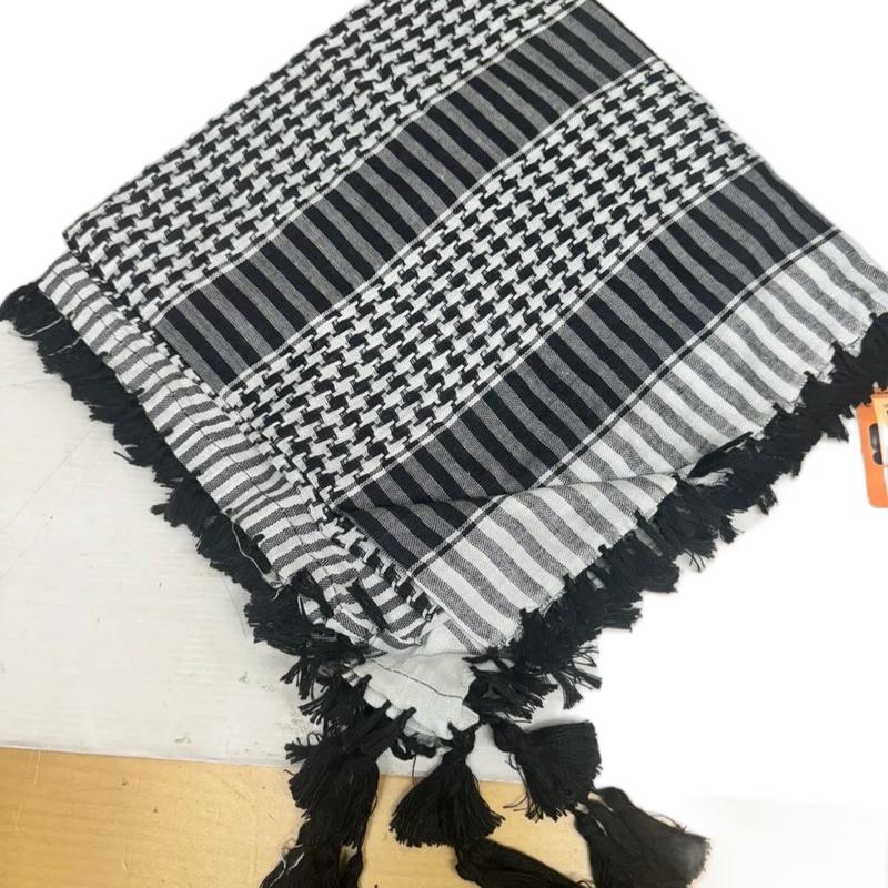 White & Black Head Scarf Wrap For Mens/Boys 1