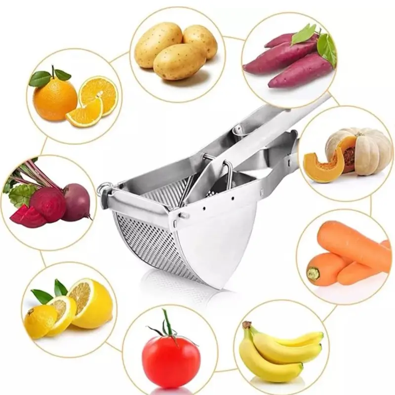 Heavy Duty Steel Potato Ricer Puree Masher Juicer for Kitchen Utensils 3