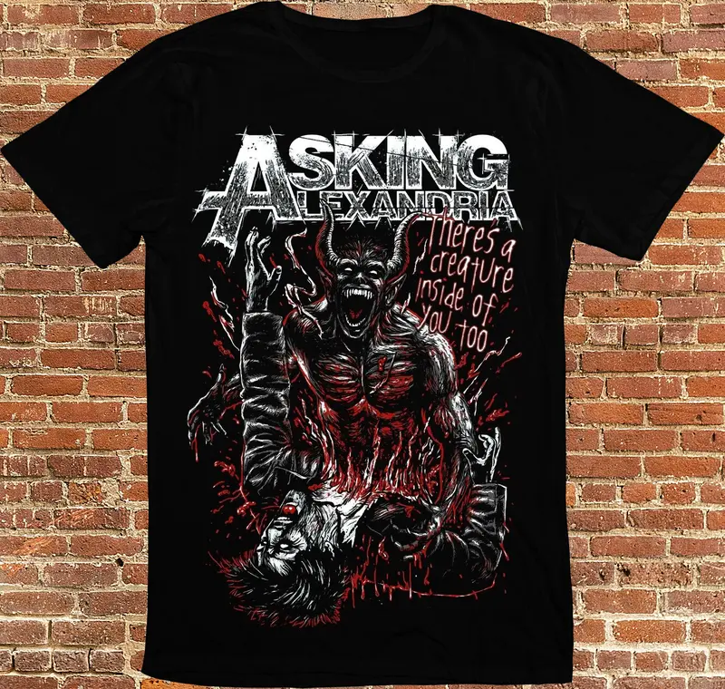 Asking Alexandria American Heavy Metal Hardcore Rock Music Band Cool Tee T-shirt 0