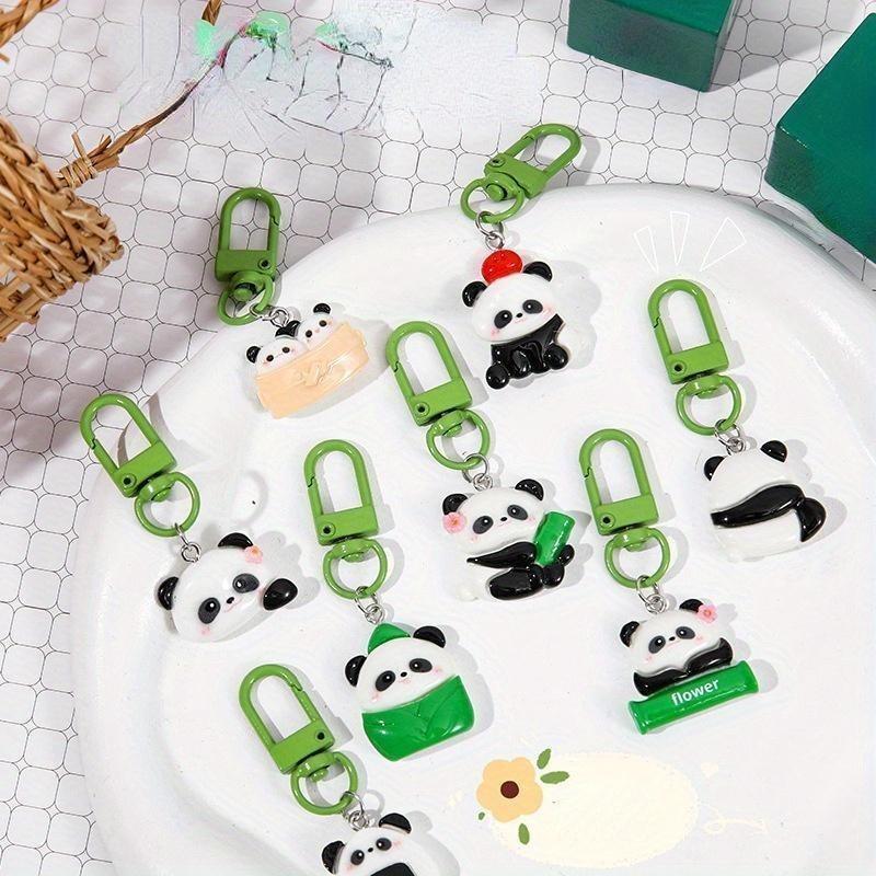 (Gifts) 1pcs Cute Cartoon Panda Keychains, Key Ring Charms for Backpacks, Bags, Gift for Family and Friends 3