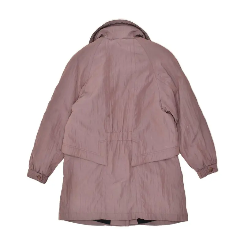 Pre-Owned VINTAGE Womens Loose Fit Overcoat UK 8 Small  Purple Polyester 2